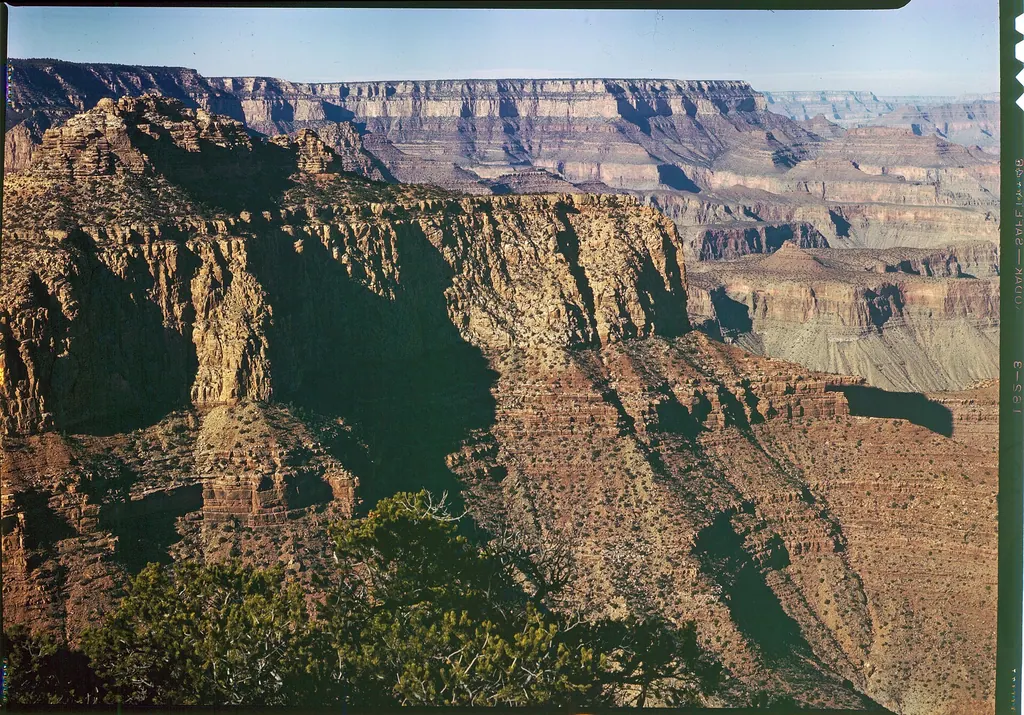 Vista histórica del Gran Cañón desde Moran Point en la orilla sur